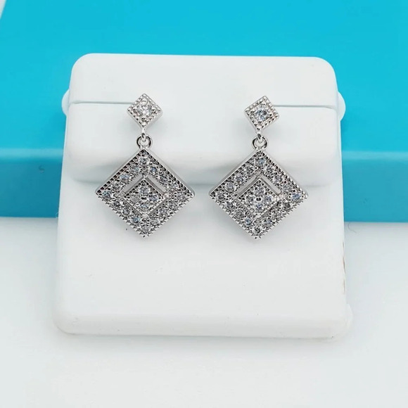 "925 Sterling Silver CZ Beautiful Earrings for Women, 1USPAR4281  a - Picture 8 of 11